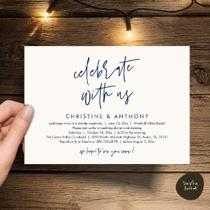 Convites Recepção de Jantar de Casamento Minimalista Modern