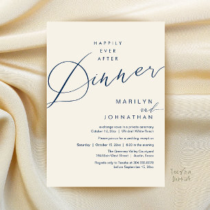Convites Recepção de Jantar de Casamento Moderno Feliz para
