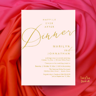 Convites Recepção de Jantar de Casamento Moderno Feliz para