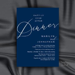 Convites Recepção de Jantar de Casamento Moderno Feliz para
