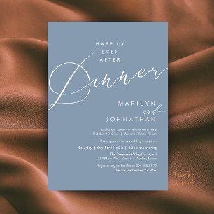 Convites Recepção de Jantar do Casamento Moderno Feliz para