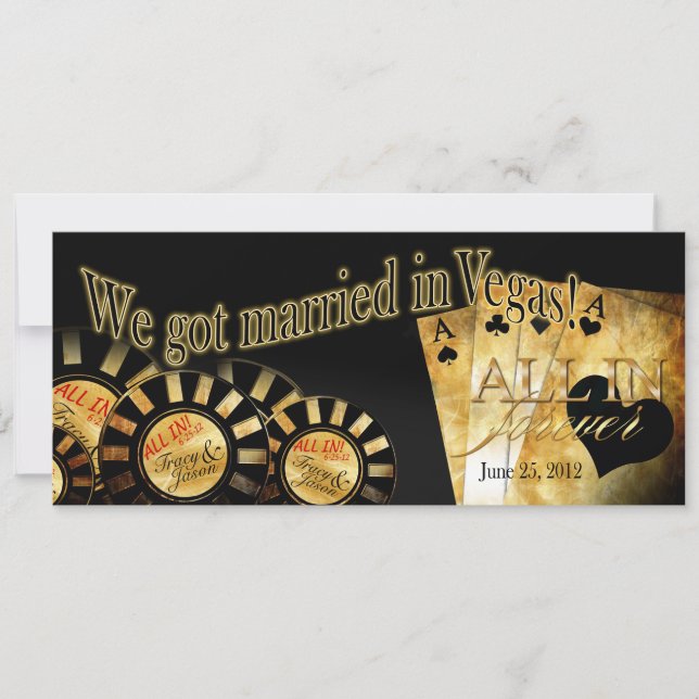 Convites Recepção de Las Vegas (entre em contato para perso (Frente)