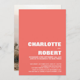 Convites Recepção de Noivado Coral Moderna