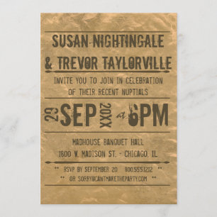 Convites Recepção de Playbill do Grunge do