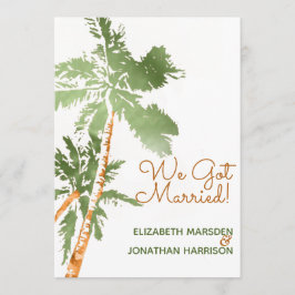 Convites Recepção de Recem casados de Palmas Tropicais