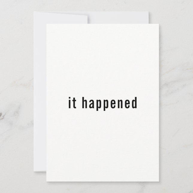 Convites Recepção de RSVP de Site de Recem casados Minimali (Frente)