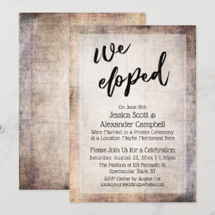 Convites Recepção de Tipografia Fugimos Grão de Madeira Rús