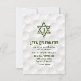 Convites Recepção do Bar Mitzvah com Tema de Golfe