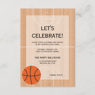 Convites Recepção do Bar Mitzvah no basquete