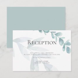 Convites RECEPÇÃO | Dusty Blue Watercolor Eucalyptus