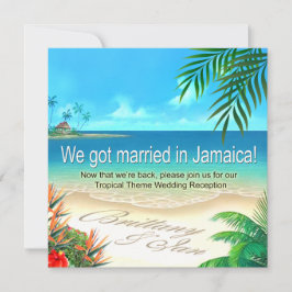 Convites Recepção Exótica da Praia Jamaica obtém nomes na a
