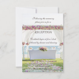 Convites Recepção Floral de Casamento na Praia