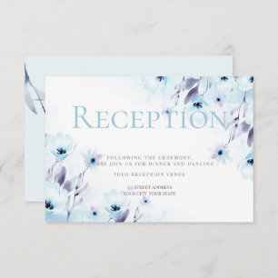 Convites Recepção Flores de Anêmonas Azuis do Céu Azul