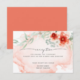 Convites Recepção | Flores De Coral De Aquarelas