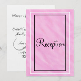 Convites Recepção Geométrica de Aquarela Rosa Monograma Bra