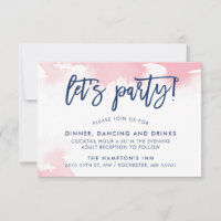 RECEPÇÃO letra minúscula à mão azul marinho rosa a