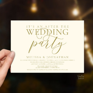 Convites recepção moderna, É uma festa após o casamento