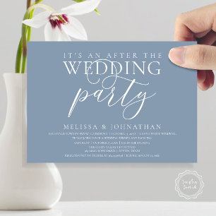 Convites recepção moderna, É uma festa após o casamento