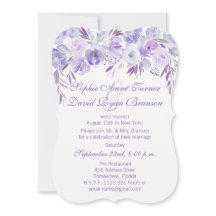 Recepção Noturna Floral Azul Empoeirado Roxo Claro