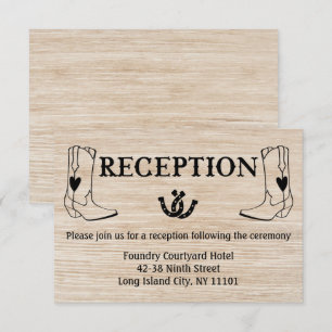 Convites Recepção Ocidental Bota de Cowboy Casamento Countr