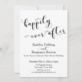 Convites Recepção Preto e Branco do Roteiro de Felizes para