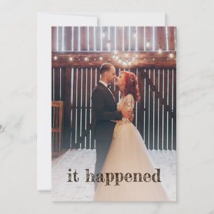 Convites Recepção Rústica do Recem casados de Foto Boho