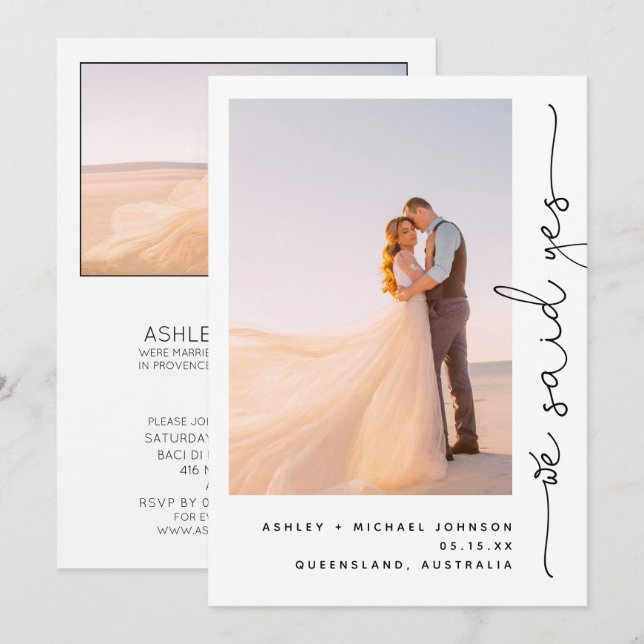 Convites Recepção Só Sim da Moda 2 Foto (Frente/Verso)