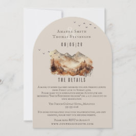 Convites Recinto de detalhes da paisagem russa do outono