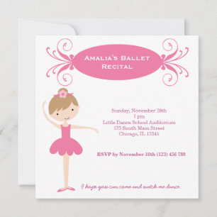 Convites Recital de Ballet