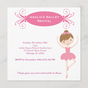 Convites Recital de Ballet