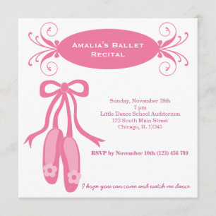 Convites Recital de Ballet