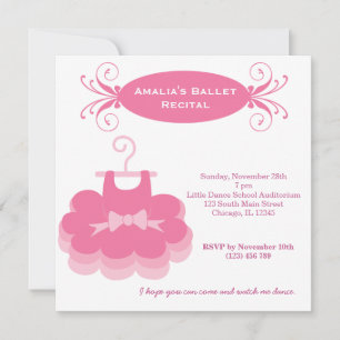 Convites Recital de Ballet