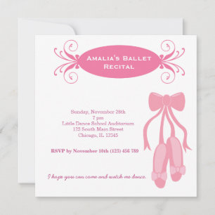 Convites Recital de Ballet