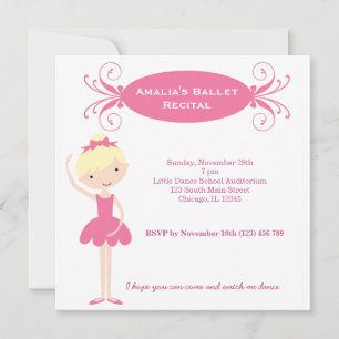 Convites Recital de Ballet