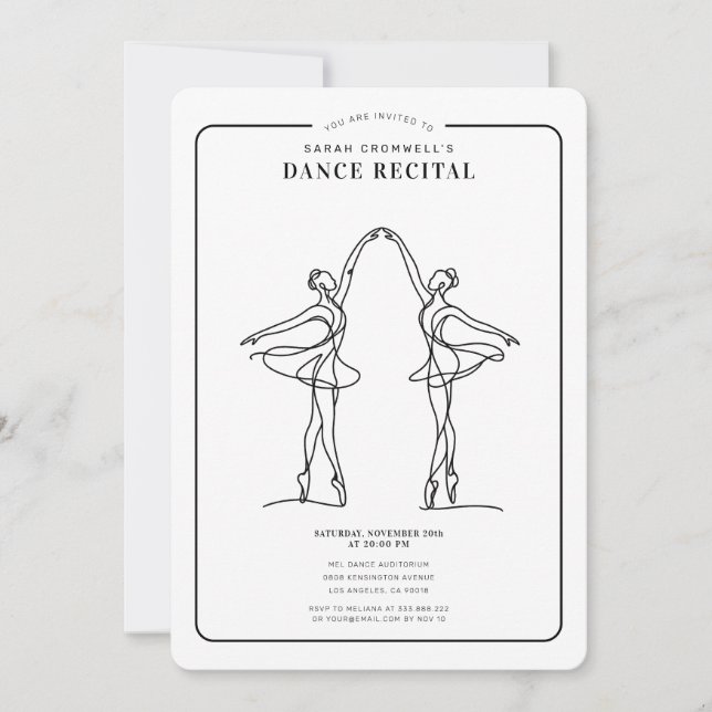 Convites Recital de Dança Minimalista (Frente)
