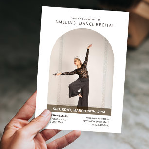 Convites Recital de Dança Minimalista Moderno com Foto Pers