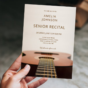 Convites Recital de Música de Guitarra Moderna para Seniore