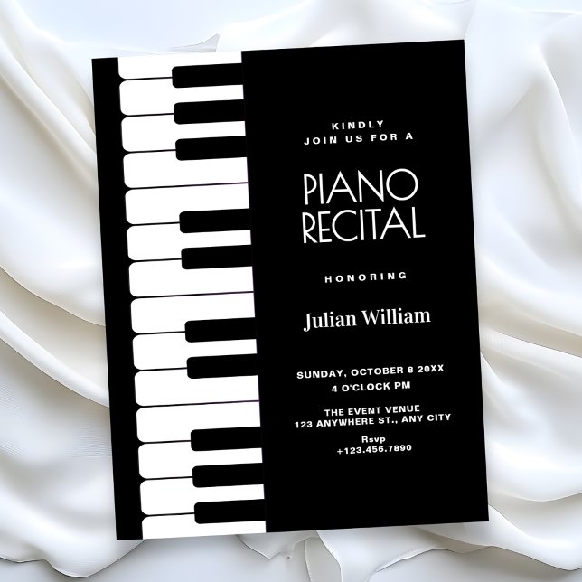 Convites Recital de piano  (Criador carregado)