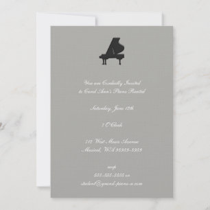 Convites Recital de Piano