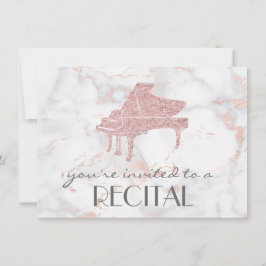 Convites recital de piano de música elegante
