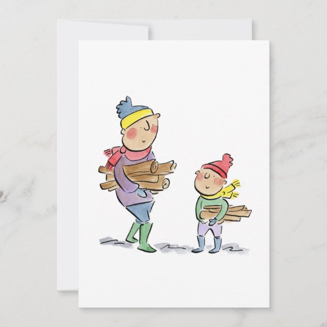 Convites Recolha de madeira (Frente)