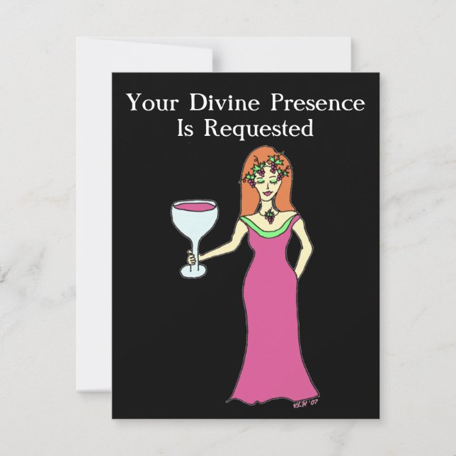 Convites Recolhimento da deusa do vinho (Frente)