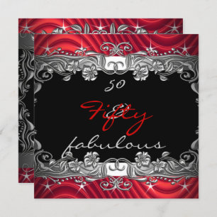 Convites Red 50 e Fabulosa 50ª Festa de aniversário