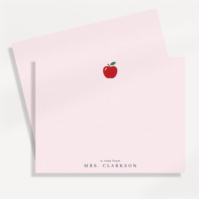 Convites Red Apple Teacher Appreciation Note Card (Criador carregado)
