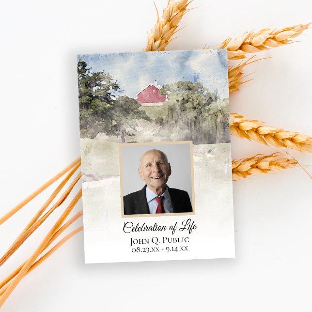 Convites Red Barn sobre a Celebração da Vida na Fazenda do  (Criador carregado)