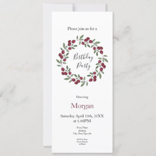 Convites Red Berries Wreath