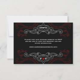 Convites Red & Black Rock 'n' Roll Music Themed Weding