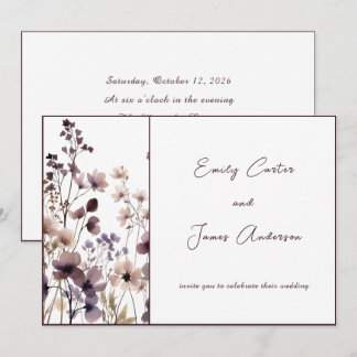 Convites Red Blush Floral Wedding Elegant Romantic