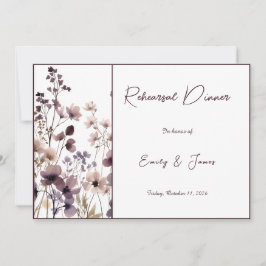 Convites Red Blush Floral Wedding Elegant Romantic
