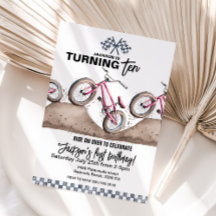 Red BMX birthday invitation, Any age, Dirt bike